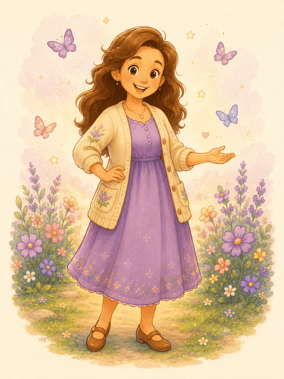 Storybook portrait of Mum